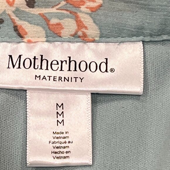 Motherhood Floral Tiered Midi Dress, Mint Green, M - Picture 4 of 11